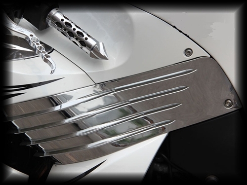 Kawasaki Zx14r Chrome Upper Side Panels Fins 06 11