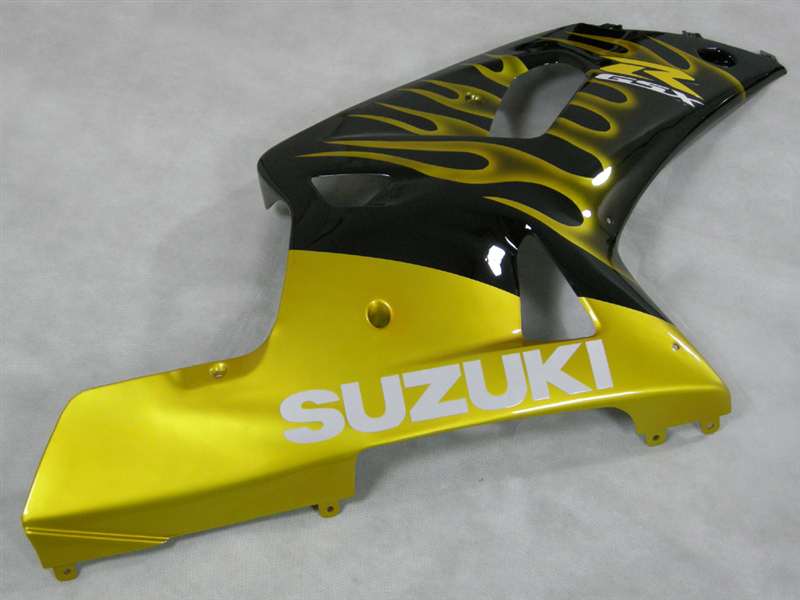 2000-2003 Suzuki GSXR 600 750 Yellow Flames Fairings ...