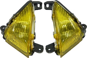 KAWASAKI ZX-6R '05-'10, ZX-10R '06-'07, ZX-14 '06-Present, NINJA 650  '06-'08 YELLOW TURN SIGNAL LENSES (Product Code: YTS-0048Y)